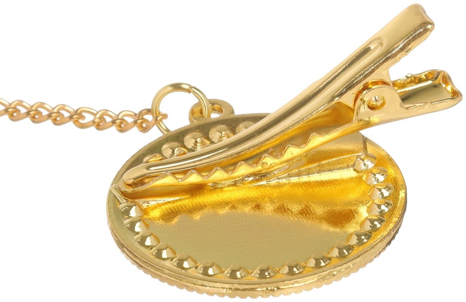 Набор: соска - пустышка ортодонтическая с держателем «Корона», с колпачком, от 6 мес.,золотая, стразы