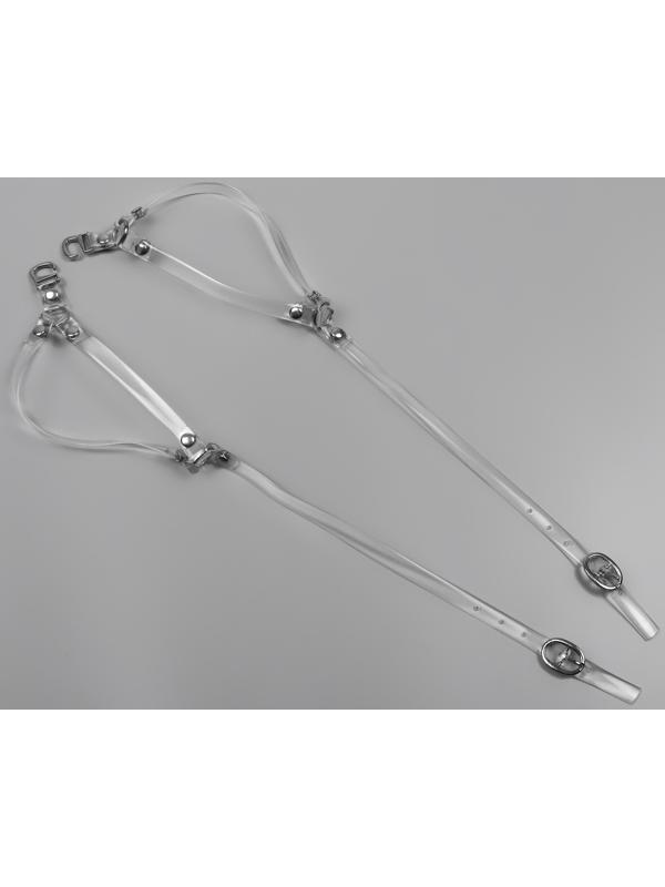 Ремешок для обуви, силиконовый, 34 см, 8 мм, 2 шт, цвет прозрачный