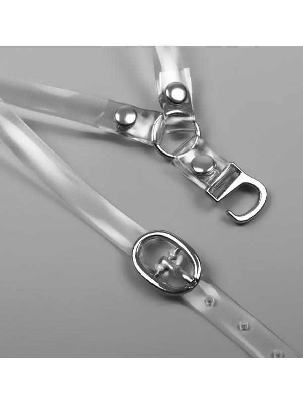 Ремешок для обуви, силиконовый, 34 см, 8 мм, 2 шт, цвет прозрачный