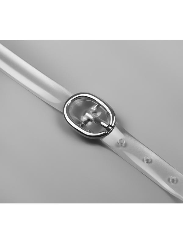 Ремешок для обуви, силиконовый, 34 см, 8 мм, 2 шт, цвет прозрачный