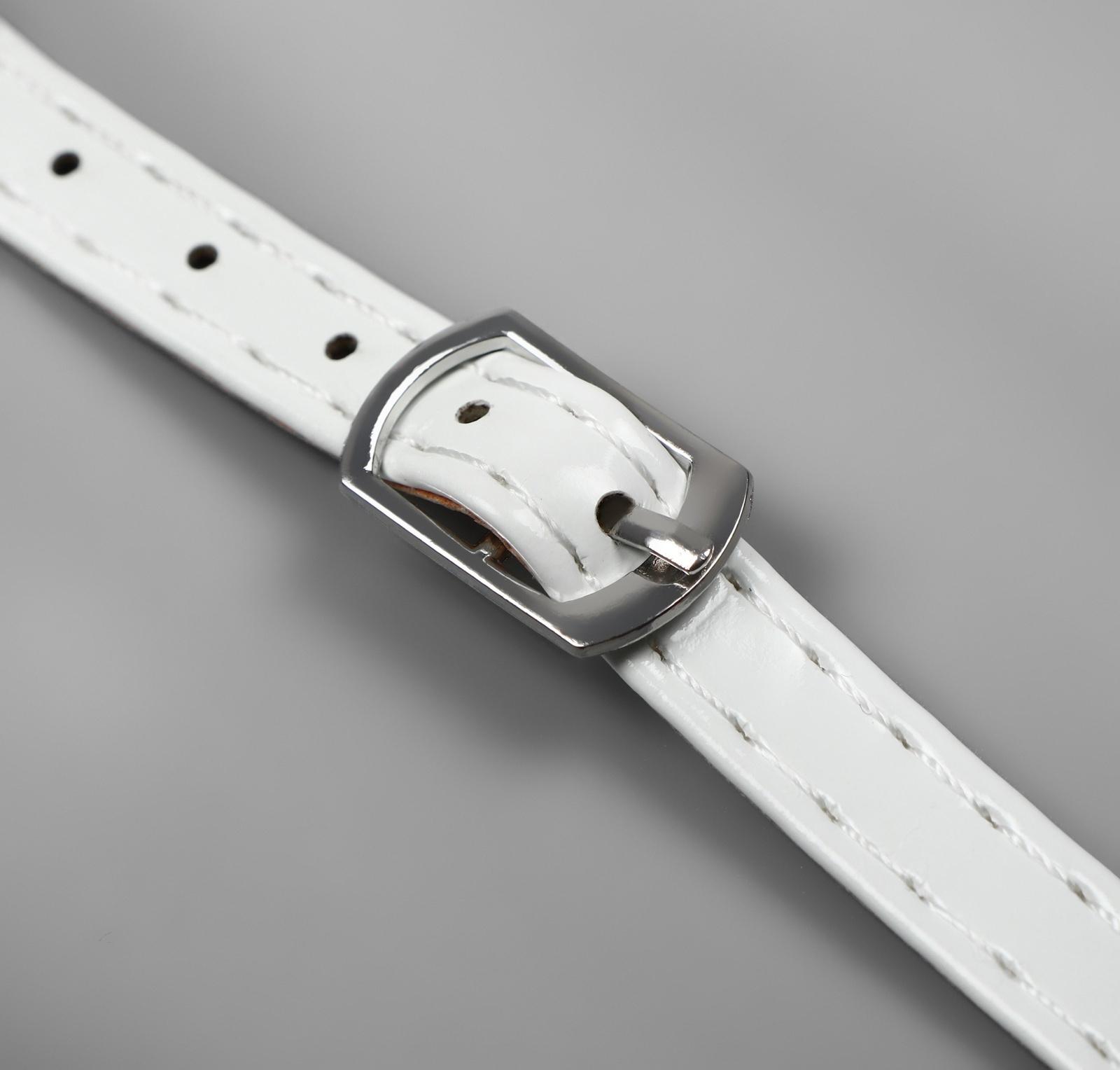 Ремешок для обуви, искусственная кожа, 58 см, 8 мм, 2 шт, цвет белый