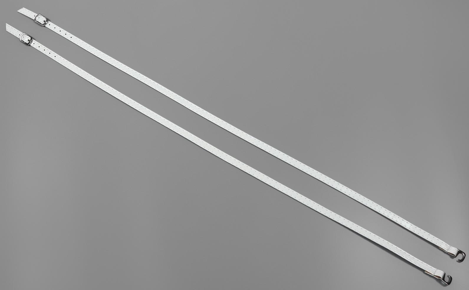 Ремешок для обуви, искусственная кожа, 58 см, 8 мм, 2 шт, цвет белый