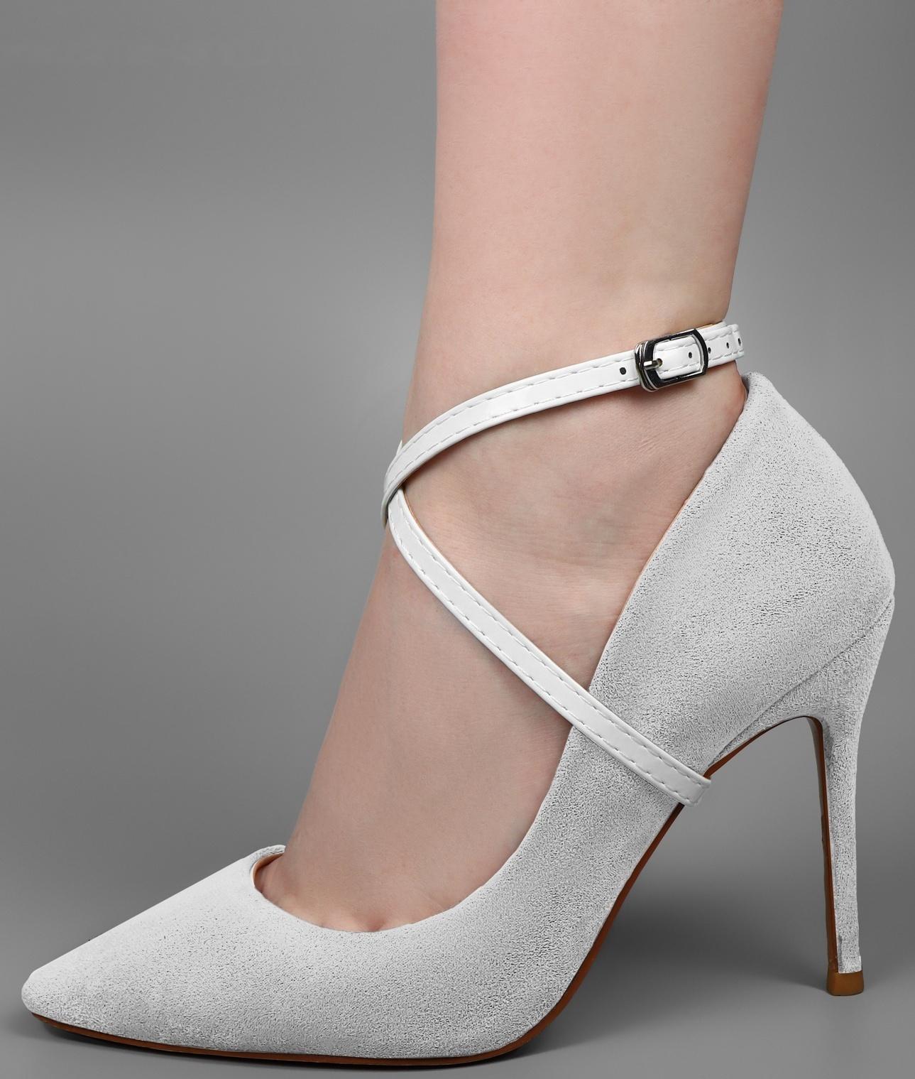 Ремешок для обуви, искусственная кожа, 58 см, 8 мм, 2 шт, цвет белый