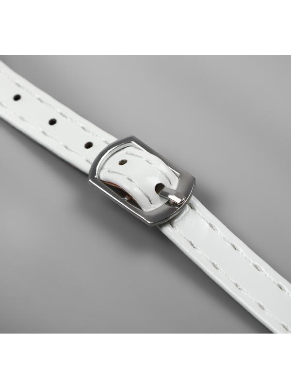 Ремешок для обуви, искусственная кожа, 58 см, 8 мм, 2 шт, цвет белый