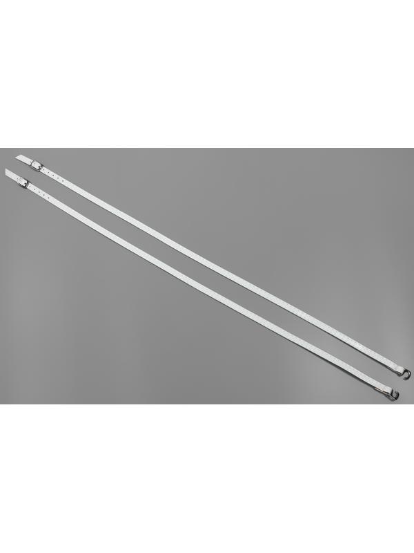 Ремешок для обуви, искусственная кожа, 58 см, 8 мм, 2 шт, цвет белый