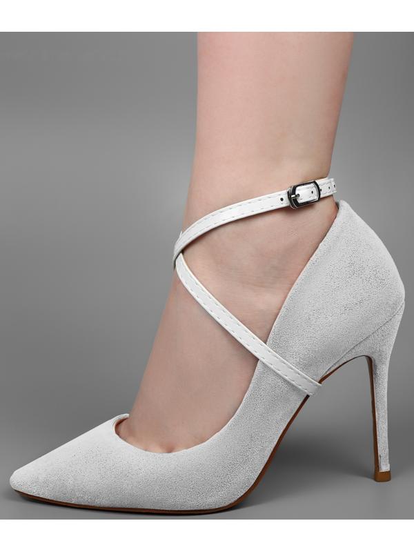 Ремешок для обуви, искусственная кожа, 58 см, 8 мм, 2 шт, цвет белый