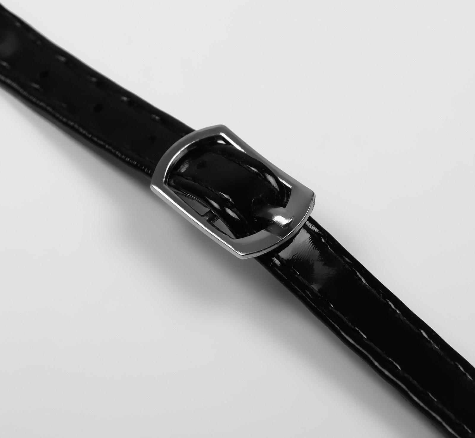 Ремешок для обуви, искусственная кожа, 58 см, 8 мм, 2 шт, цвет чёрный