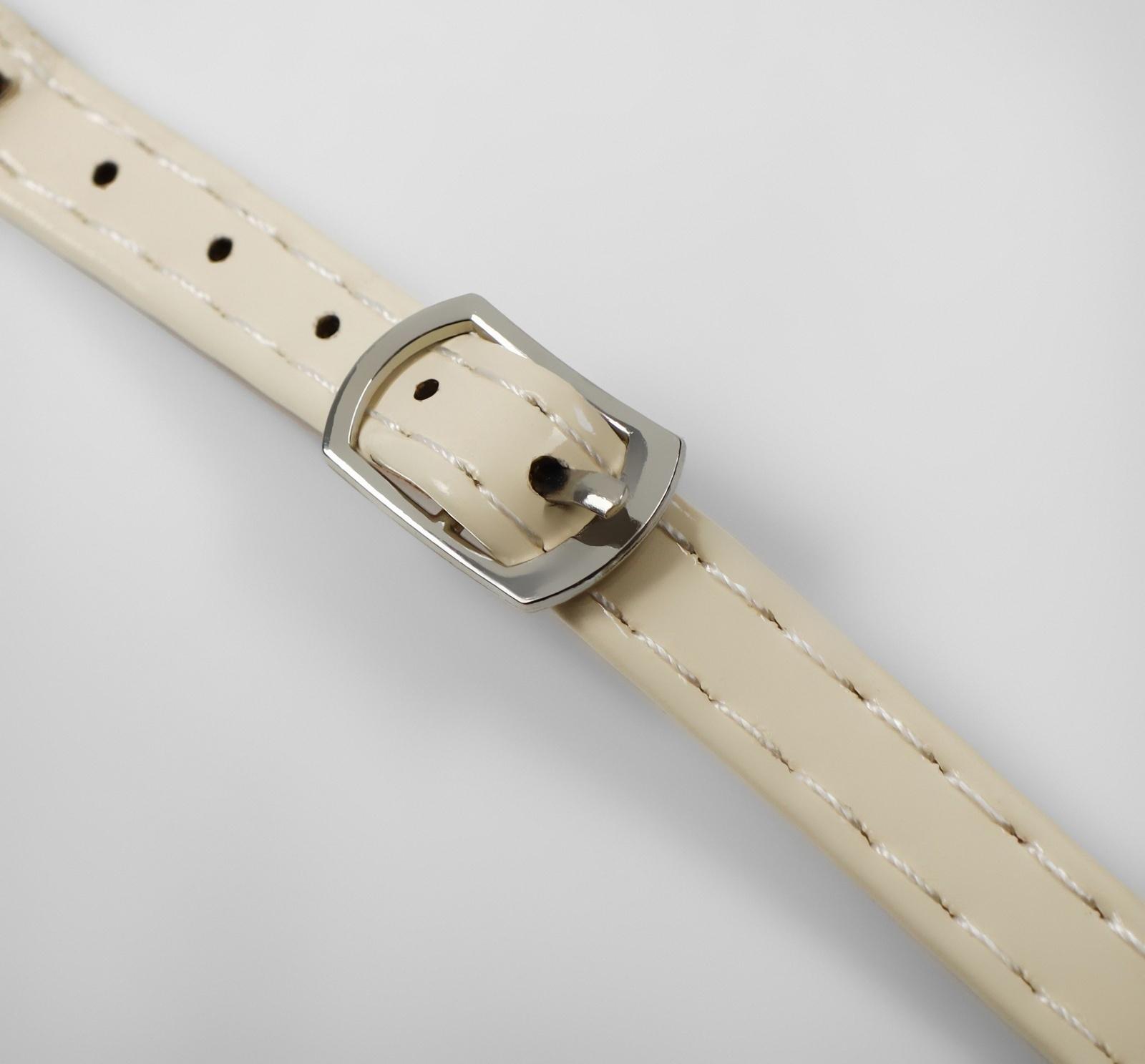 Ремешок для обуви, искусственная кожа, 58 см, 8 мм, 2 шт, цвет бежевый