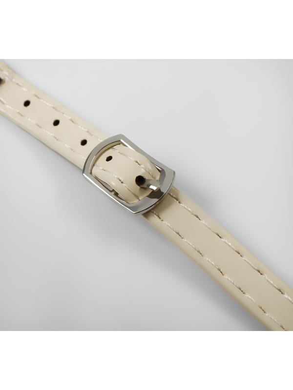 Ремешок для обуви, искусственная кожа, 58 см, 8 мм, 2 шт, цвет бежевый