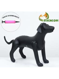 Набор: манекен надувной (чёрный) с насосом ручным (микс)