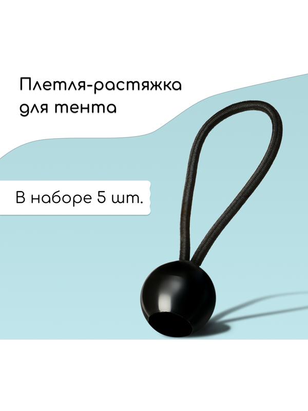 Петля с фиксатором для крепления тентов и сеток, 10 см, в наборе 5 шт.