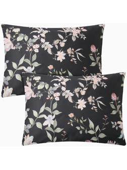 Комплект наволочек Этель  Black flowers, 50х70 см - 2 шт., мако-сатин 114г/м2