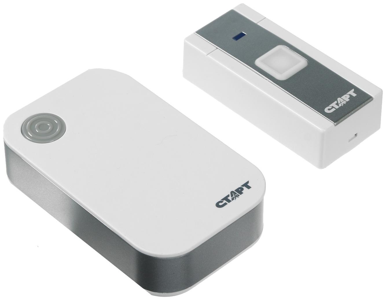 Звонок СТАРТ Б/З 009, беспроводной, 36 мелодий, 80 м, 3xAAА (не в комплекте) /1xA23, белый