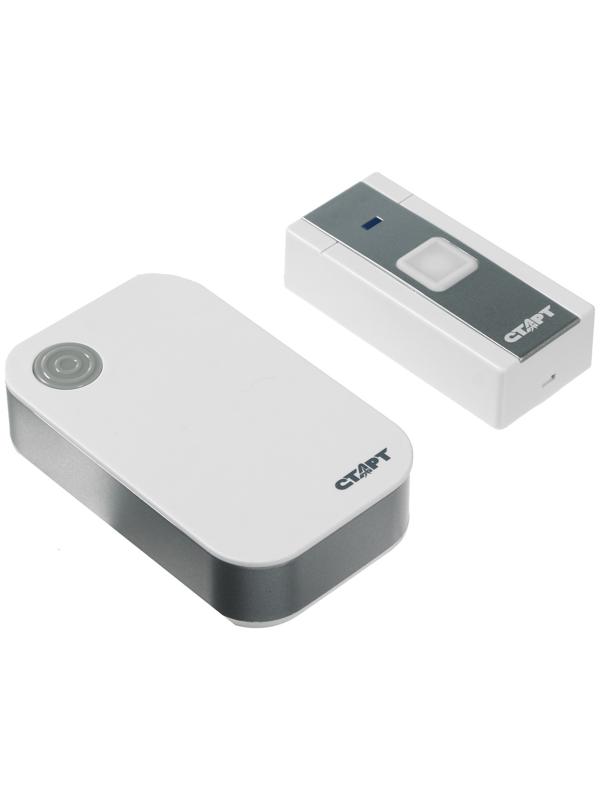 Звонок СТАРТ Б/З 009, беспроводной, 36 мелодий, 80 м, 3xAAА (не в комплекте) /1xA23, белый