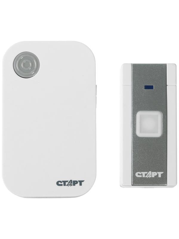 Звонок СТАРТ Б/З 009, беспроводной, 36 мелодий, 80 м, 3xAAА (не в комплекте) /1xA23, белый