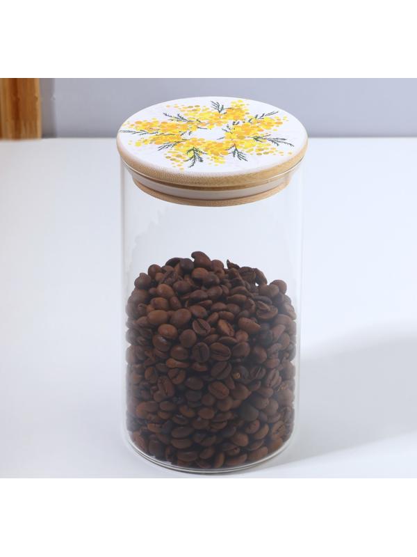 Банка для хранения «Нежная мимоза», 700 мл