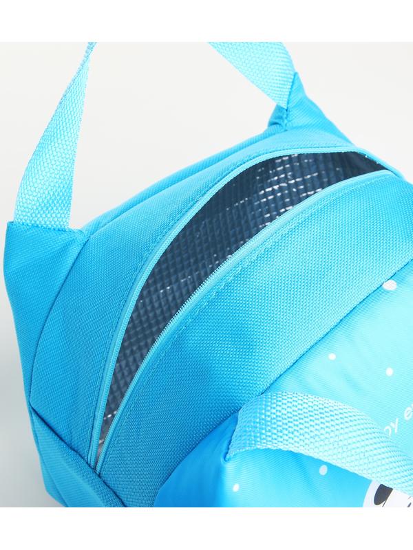 Термосумка на молнии, 6.4 л, цвет голубой