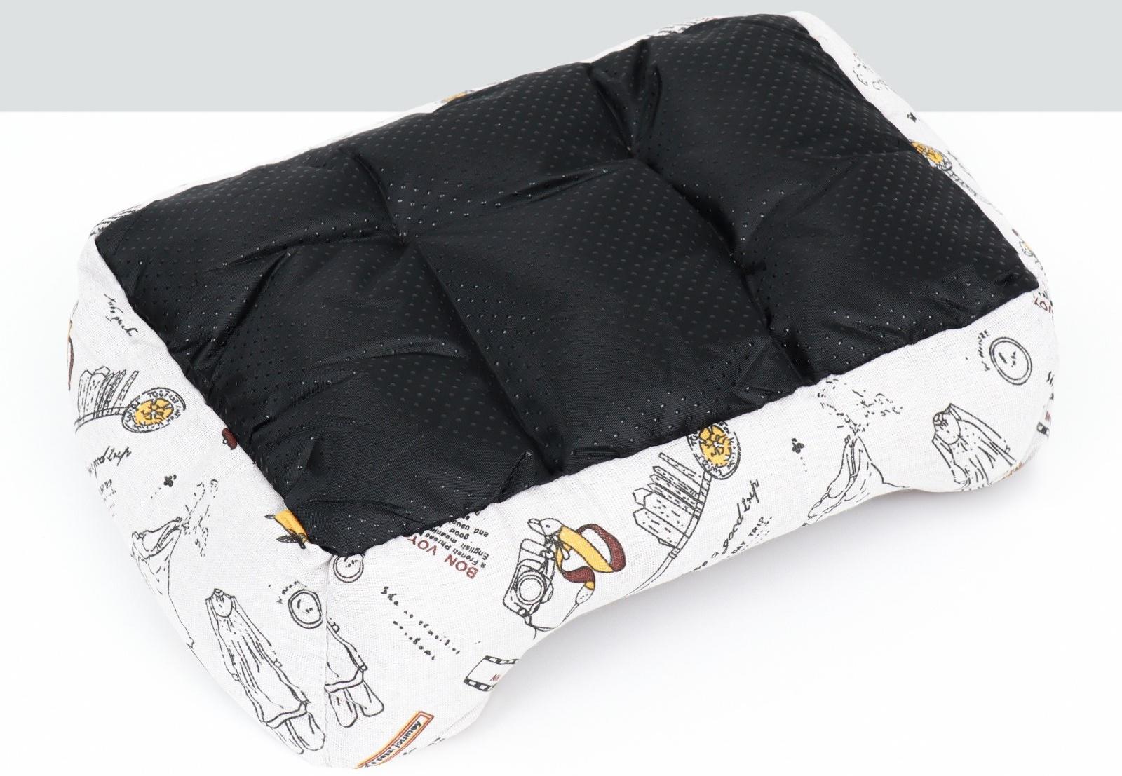 Лежанка для животных + ротанговый коврик, двухсторонняя подушка, 45 х 30 х 15 см