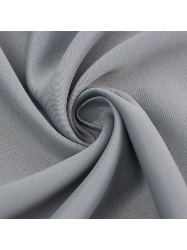 Штора портьерная Этель 145*265 см, цв.серый, блэкаут, пл. 240 г/м2