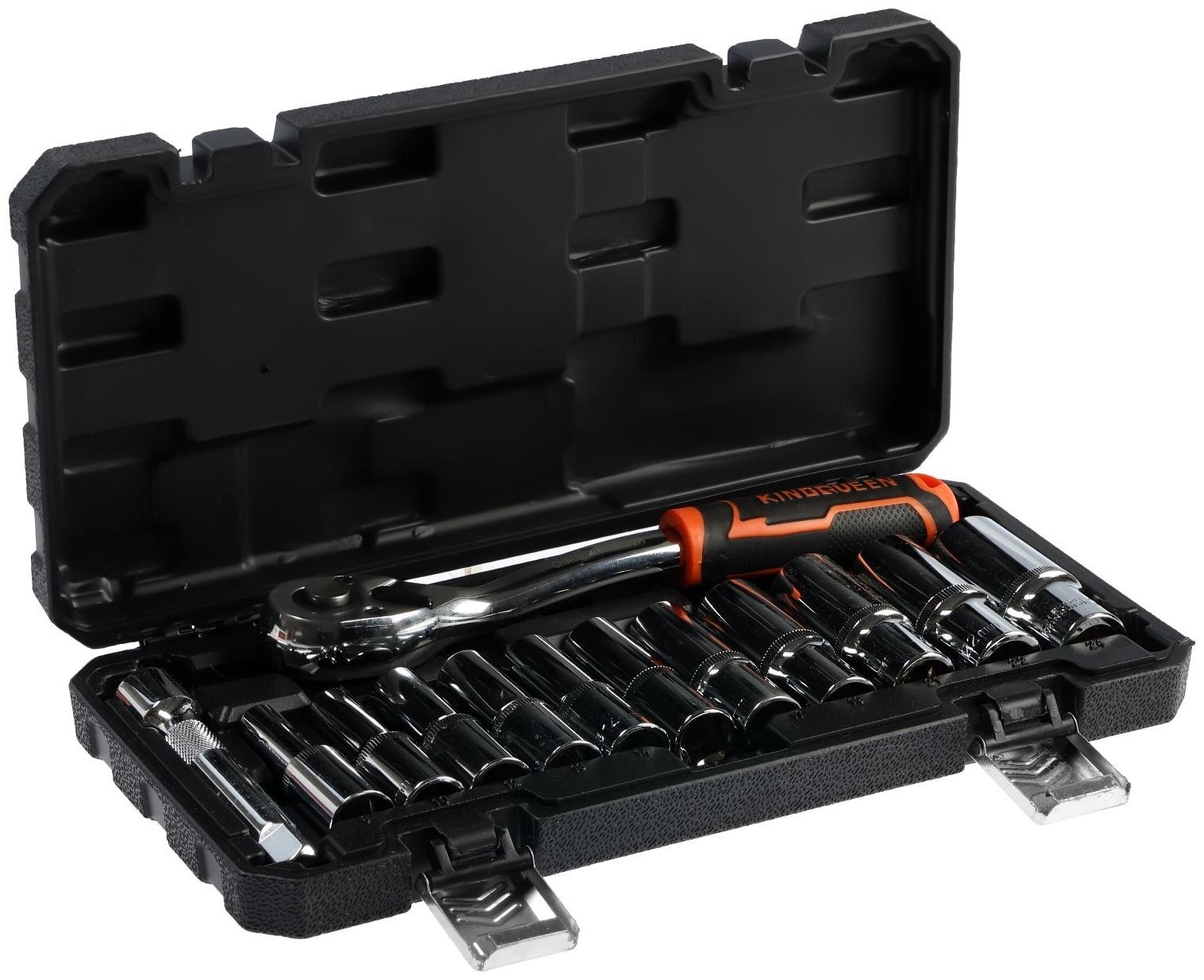 Набор торцевых головок с трещоткой KINGQUEEN WIB-40002, 72 зуба, 1/2