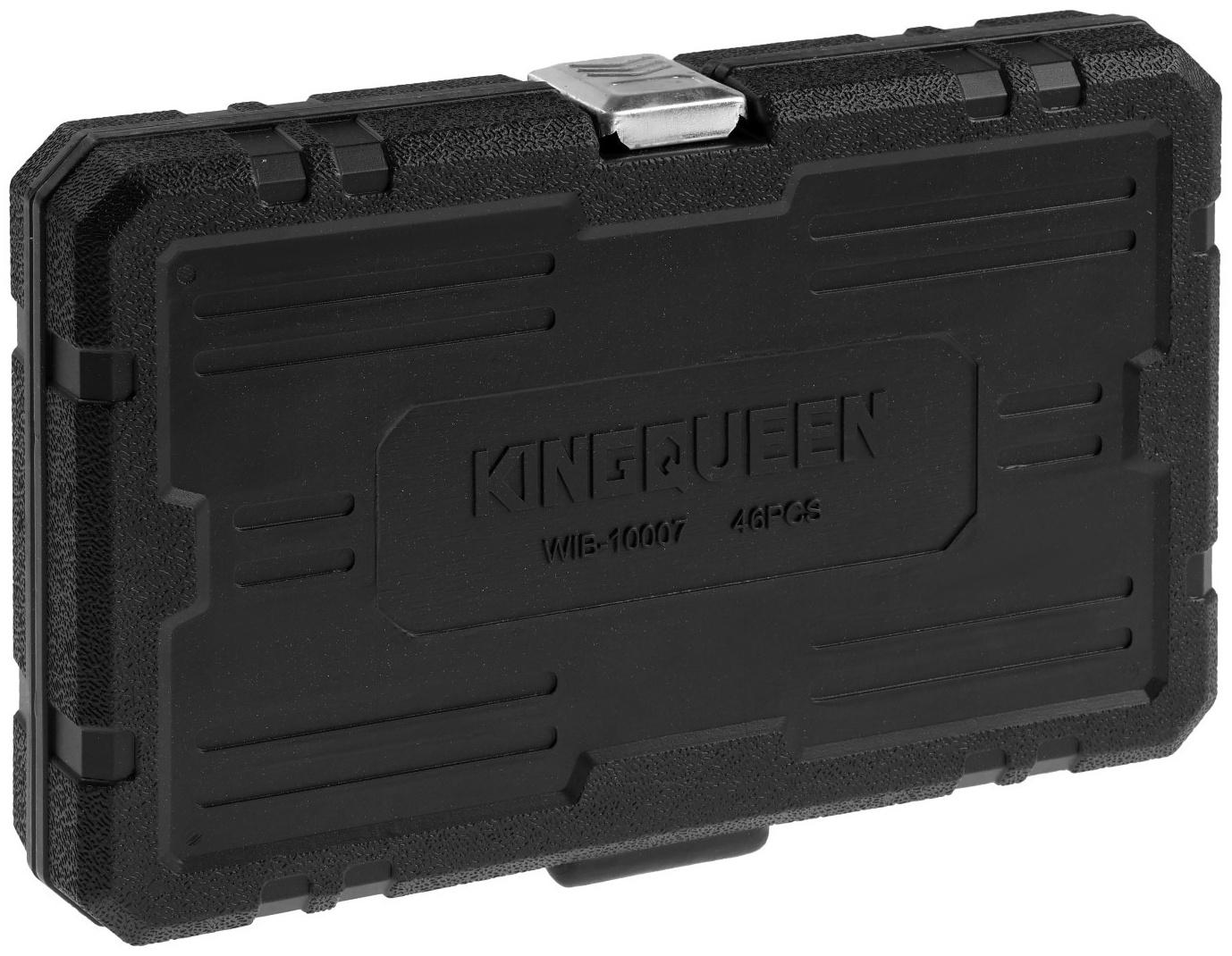 Набор торцевых головок и бит KINGQUEEN WIB-10007, трещотка 72 зуба, 1/4