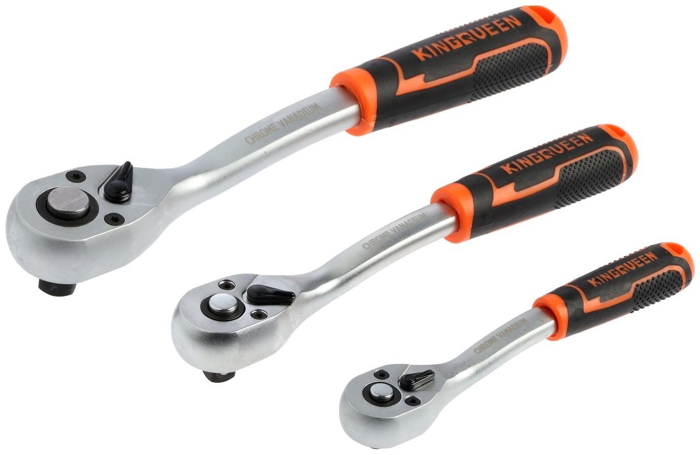 Набор трещоток KINGQUEEN WIB-24, 72 зуба, 1/2 3/8 1/4