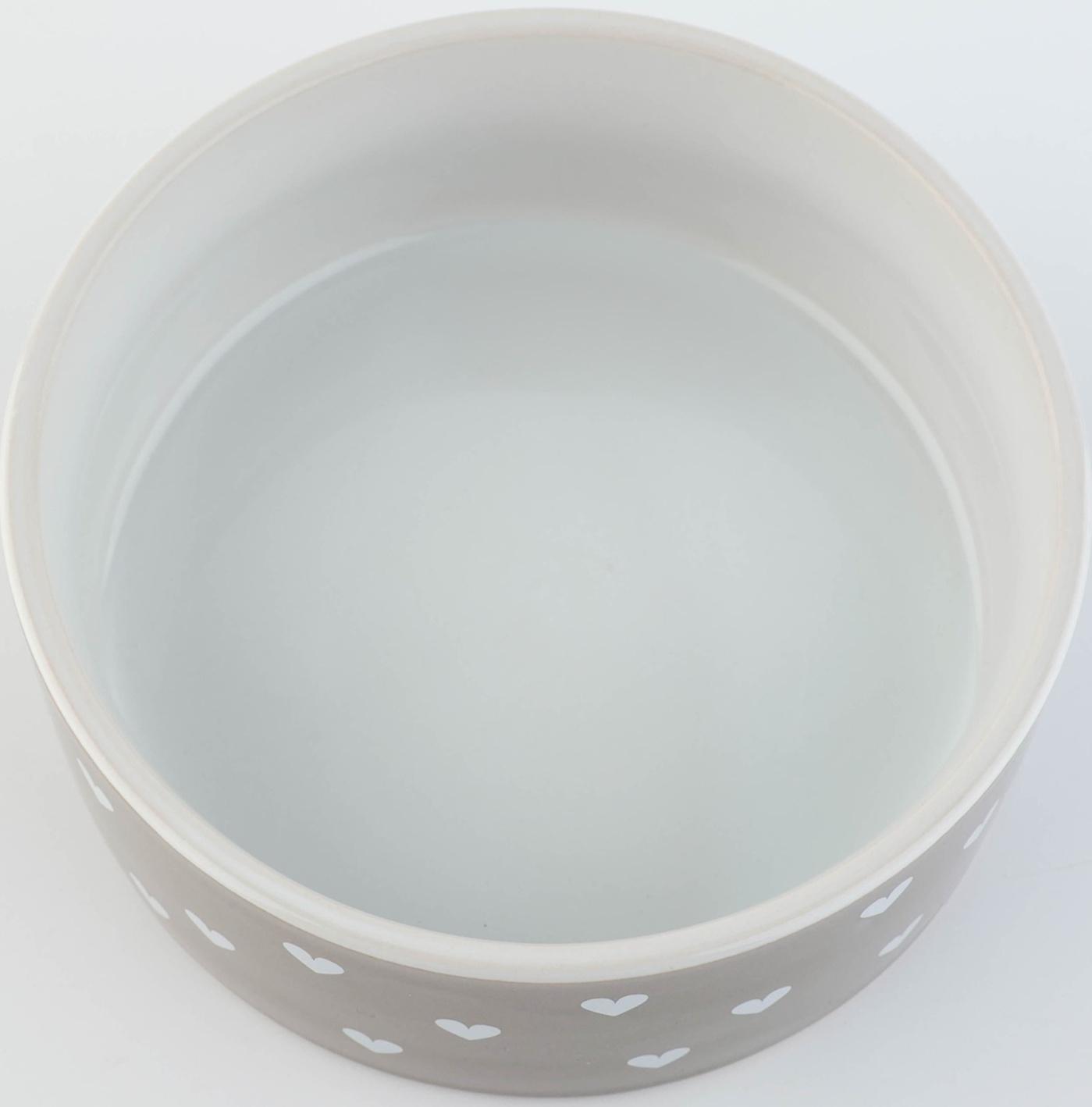 Миска керамическая «Счастье есть», 300 мл, для кошек и собак