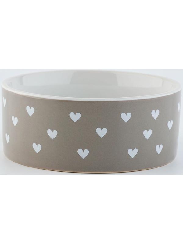 Миска керамическая «Счастье есть», 300 мл, для кошек и собак