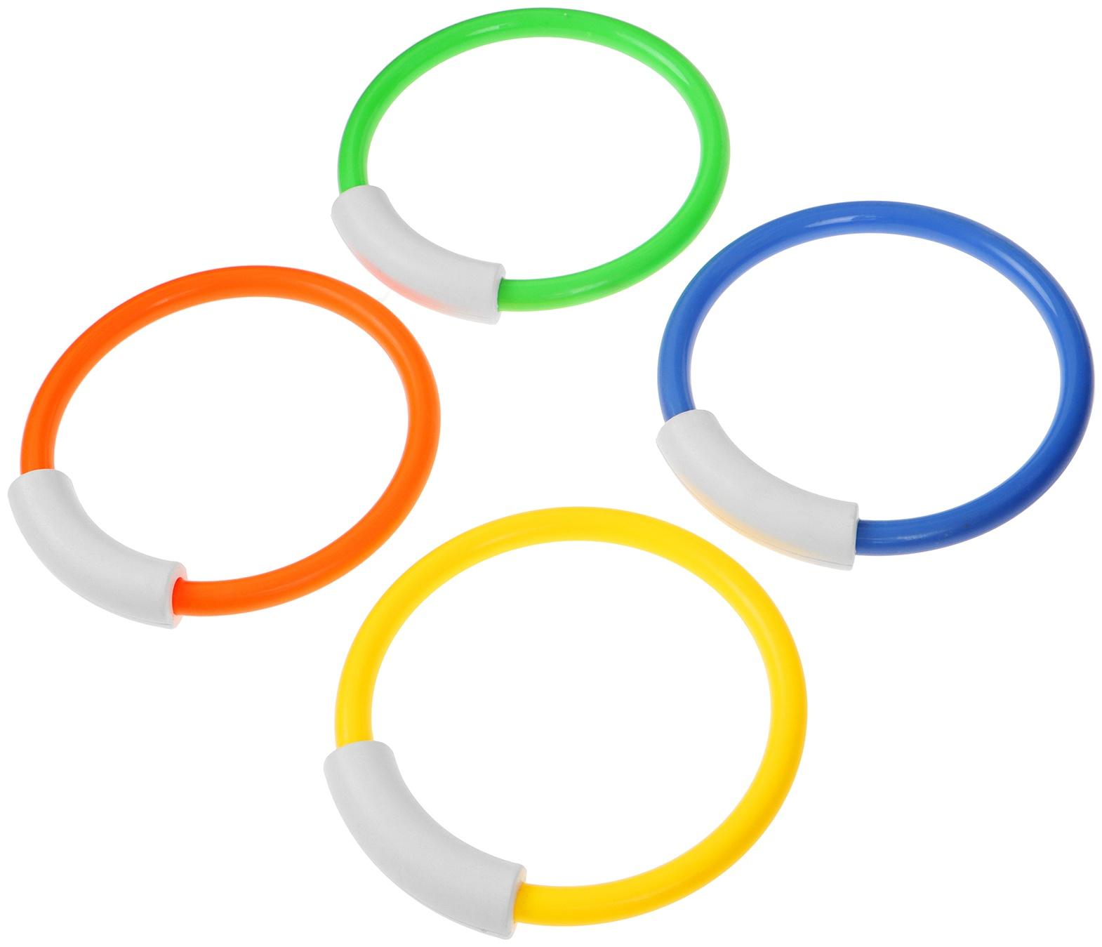 Набор для ныряния «Кольца», 4 предмета, цвет МИКС