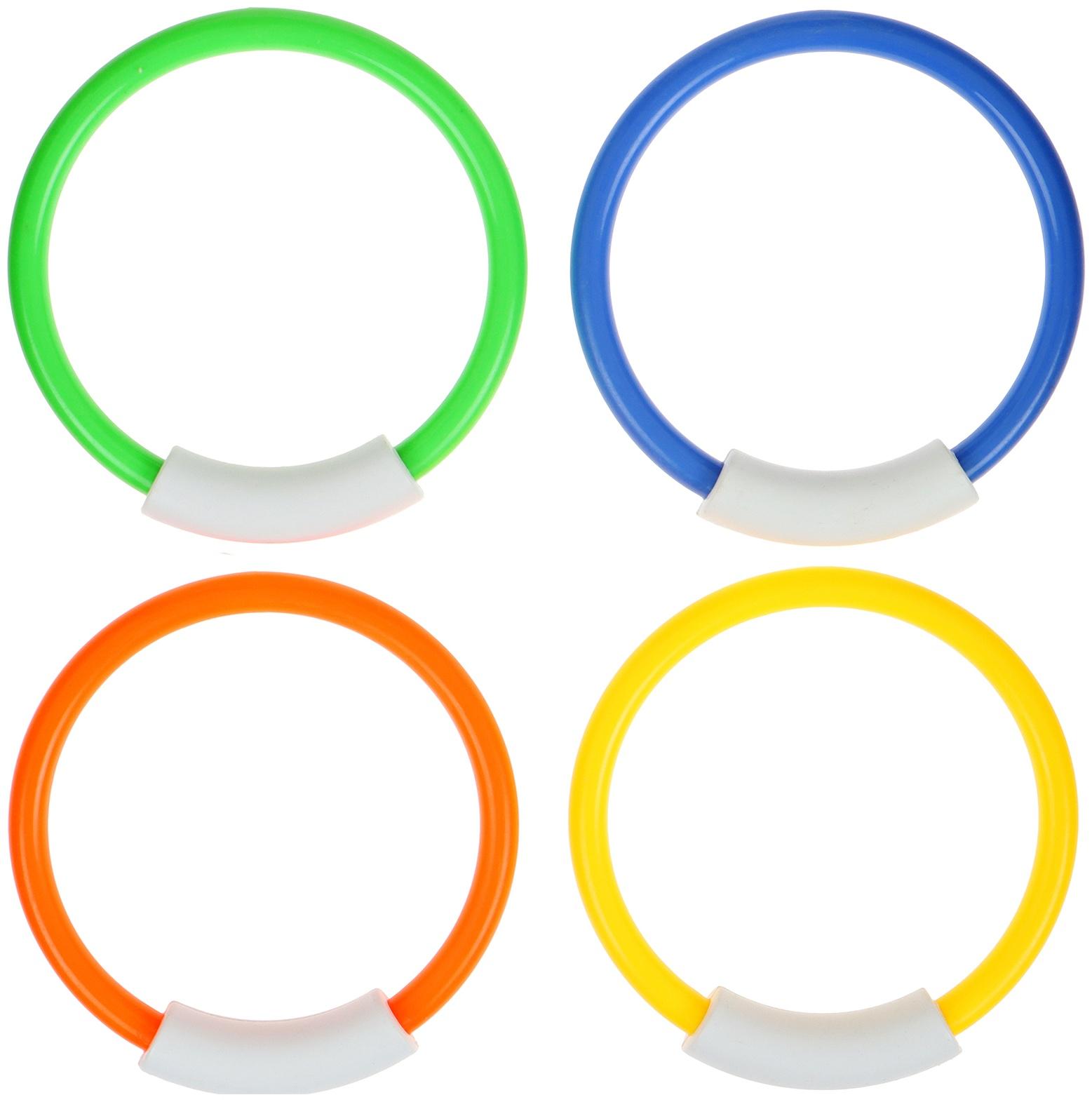 Набор для ныряния «Кольца», 4 предмета, цвет МИКС