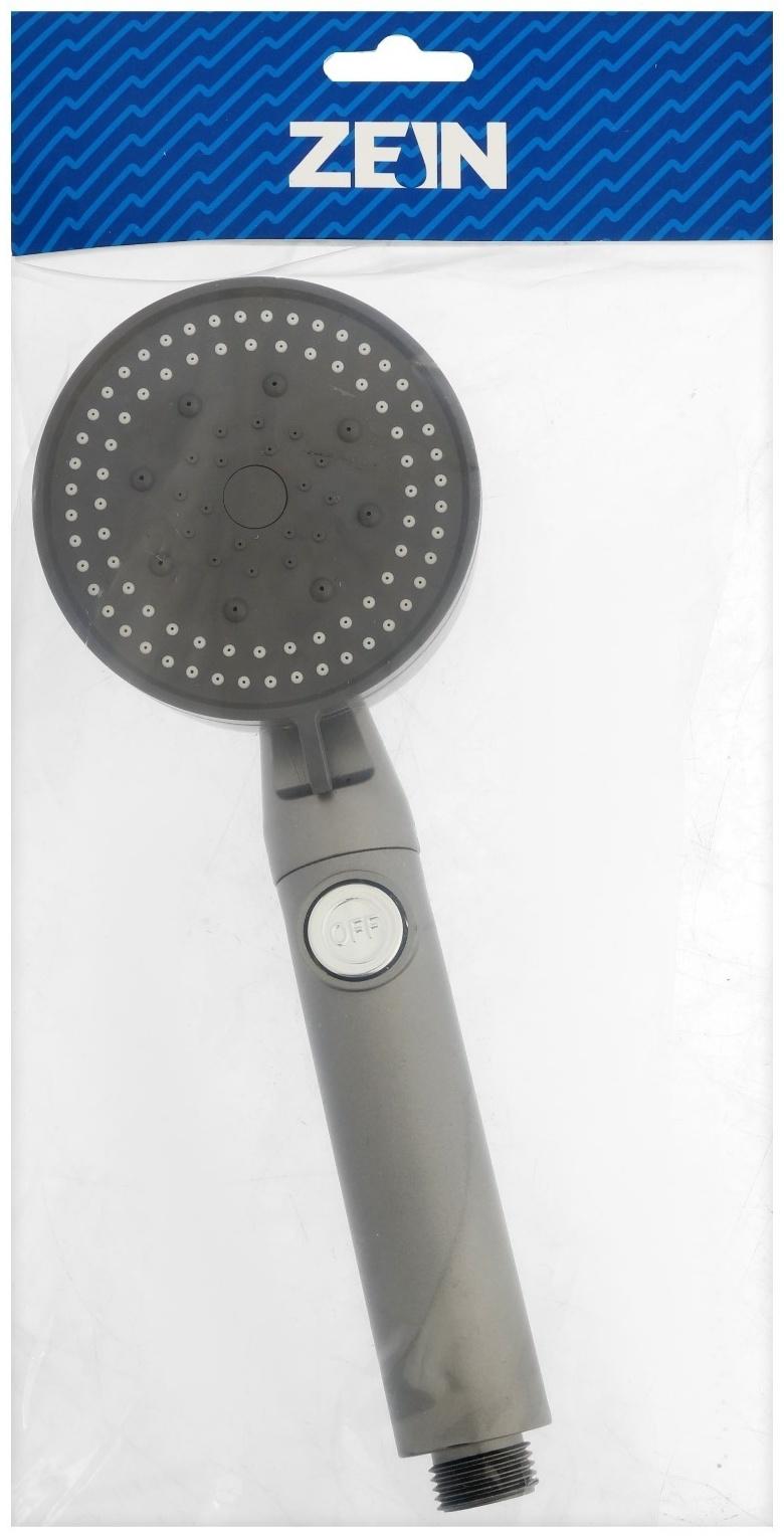 Лейка для душа ZEIN Z3541, d=90 мм, 5 режимов, кнопка 