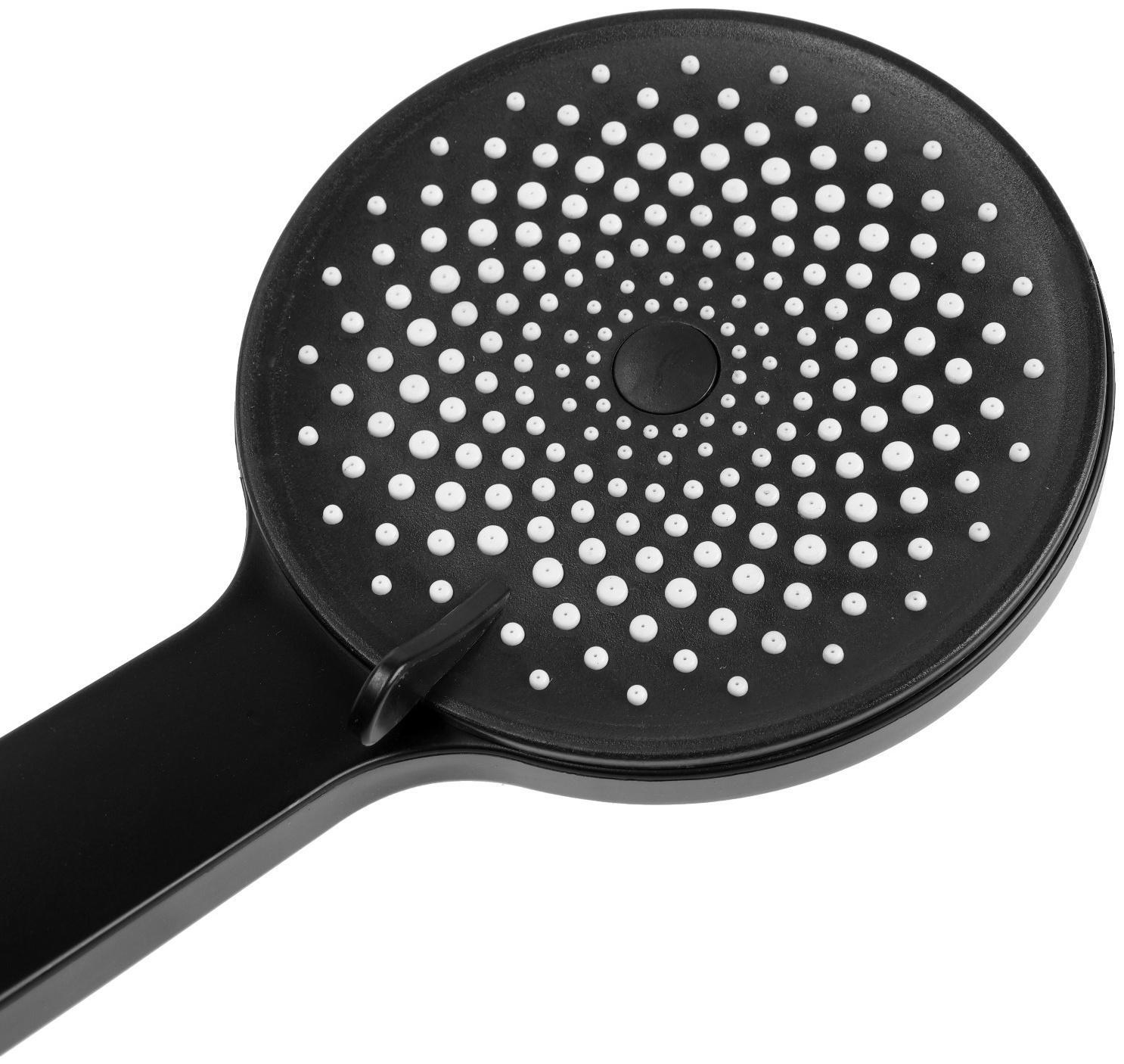 Набор леек для душа ZEIN Z3553, верхняя на шарнире d=22 cм, ручная 5 режимов d=12 cм, черный