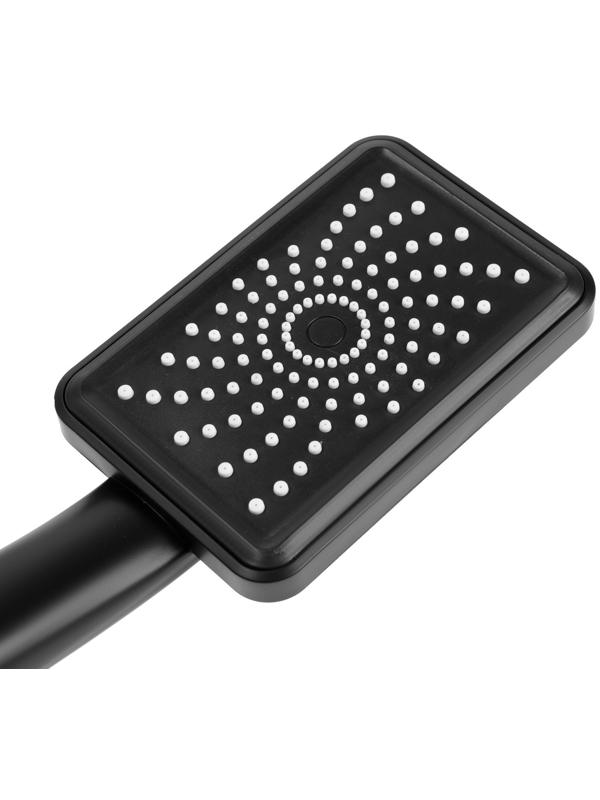 Набор леек для душа ZEIN Z3554, верхняя на шарнире, прямоугольные, чёрные