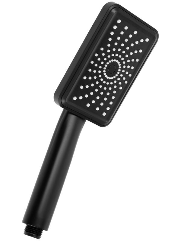 Набор леек для душа ZEIN Z3554, верхняя на шарнире, прямоугольные, чёрные