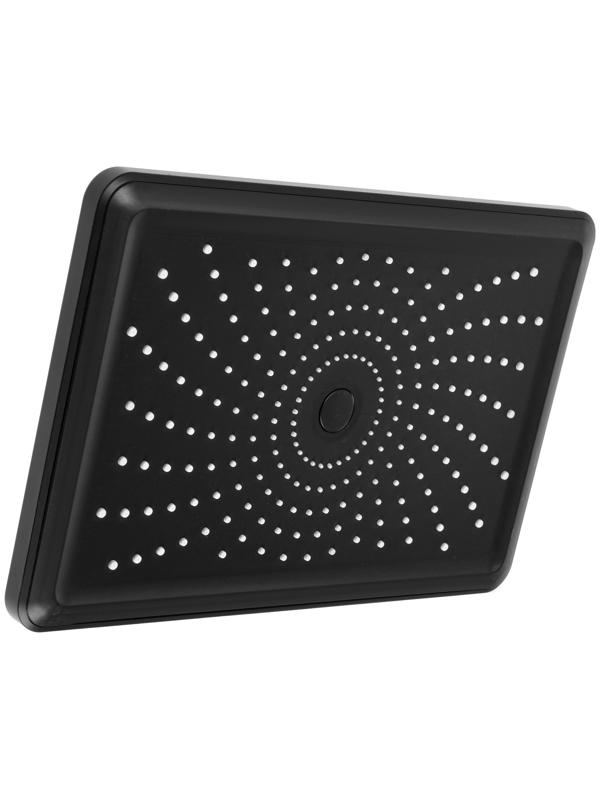 Набор леек для душа ZEIN Z3554, верхняя на шарнире, прямоугольные, чёрные