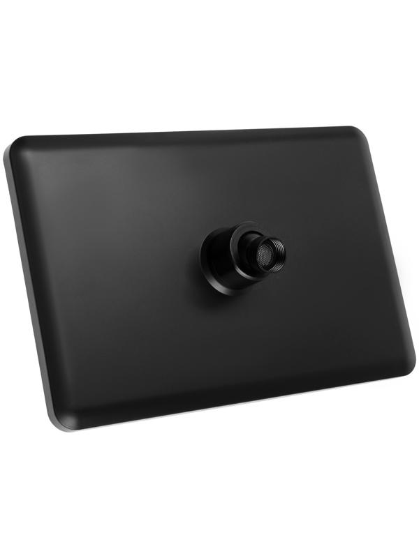 Набор леек для душа ZEIN Z3554, верхняя на шарнире, прямоугольные, чёрные