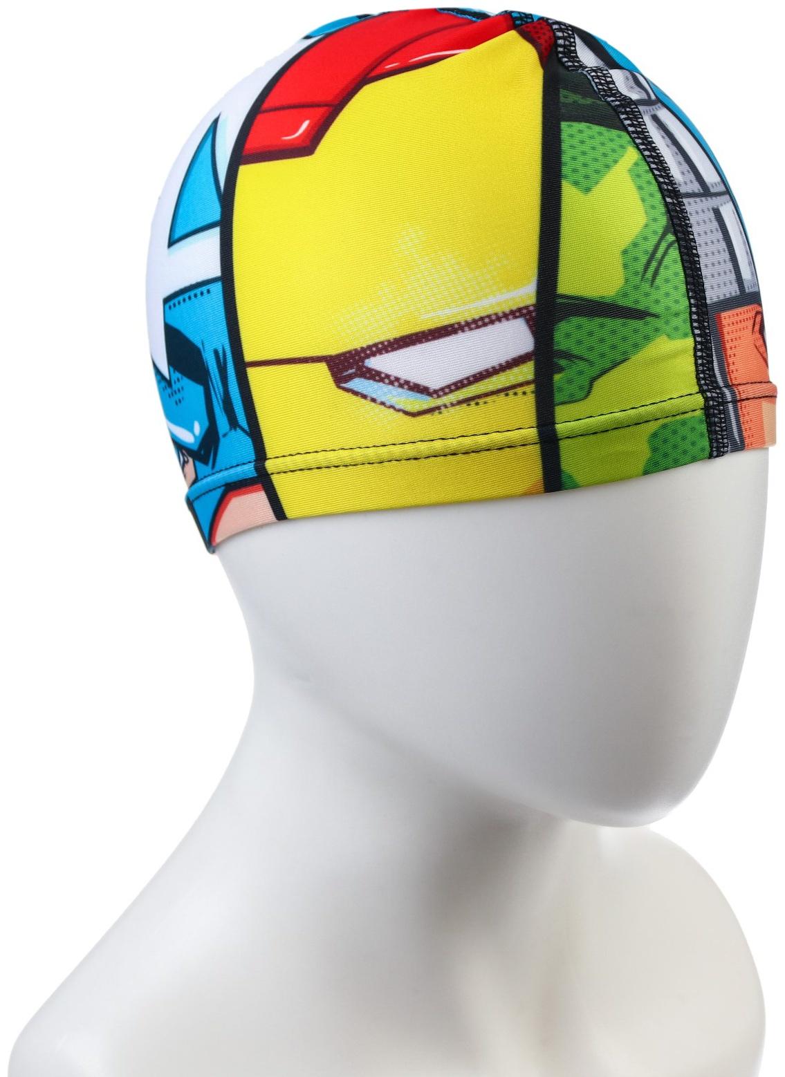 Шапочка для плавания «Мстители», обхват головы 46-50 см.