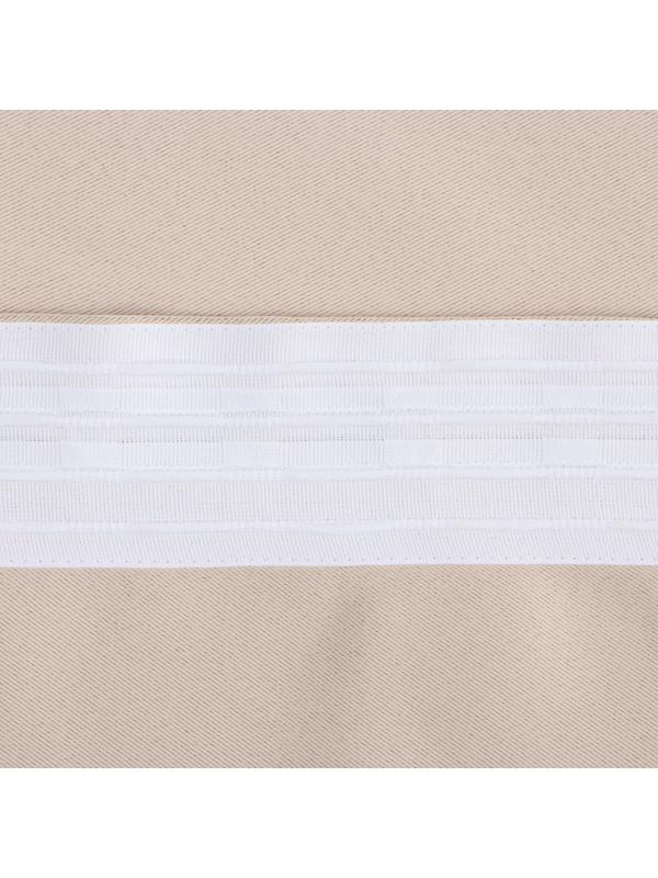 Штора портьерная Этель 250*265 см, цв.бежевый, блэкаут, пл. 240 г/м2