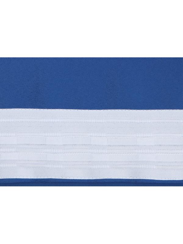 Штора портьерная Этель 130*300 см, цв.синий, блэкаут, пл. 240 г/м2