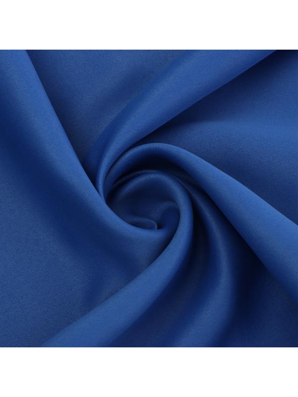 Штора портьерная Этель 270*300 см, цв.синий, блэкаут, пл. 240 г/м2