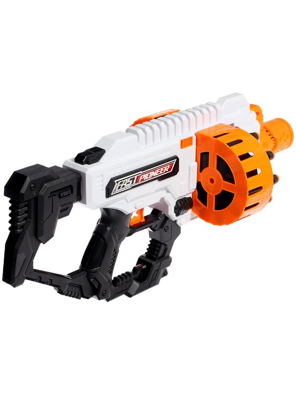 Бластер «Fast»,стреляет мягкими пулями, работает от батареек