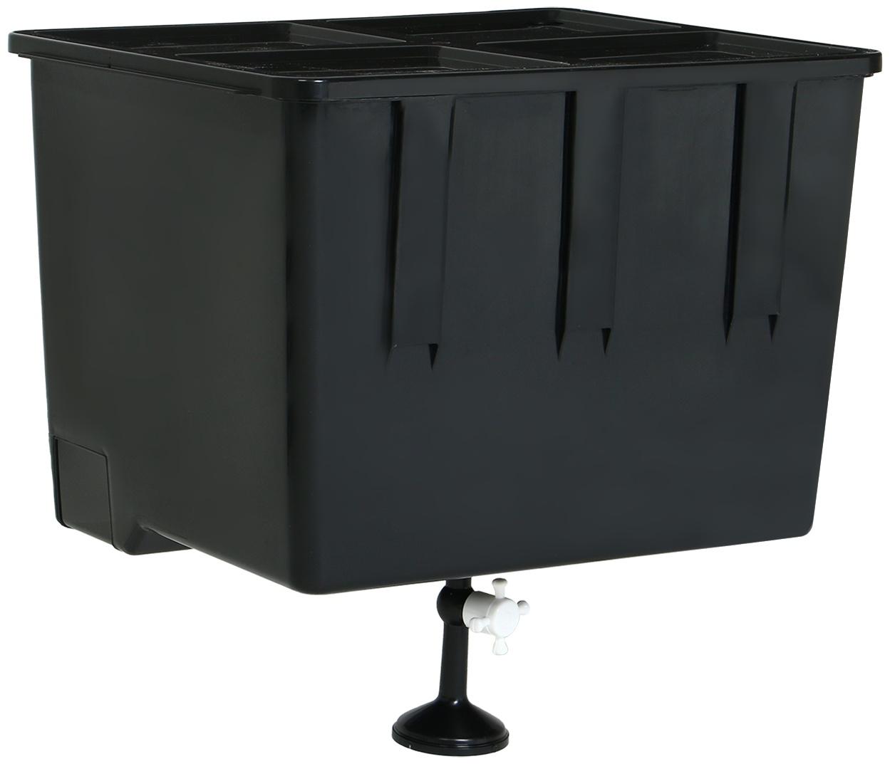 Бак для душа 55 л с без ЭВН, пластик, чёрный