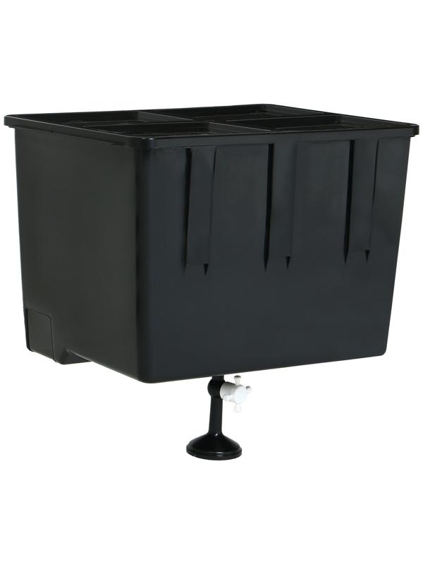 Бак для душа 55 л с без ЭВН, пластик, чёрный