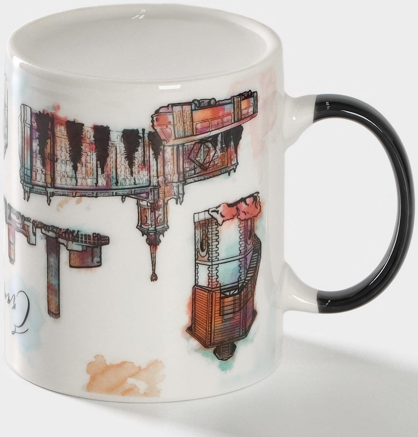 Кружка фарфоровая Доляна «Екатеринбург», 340 мл