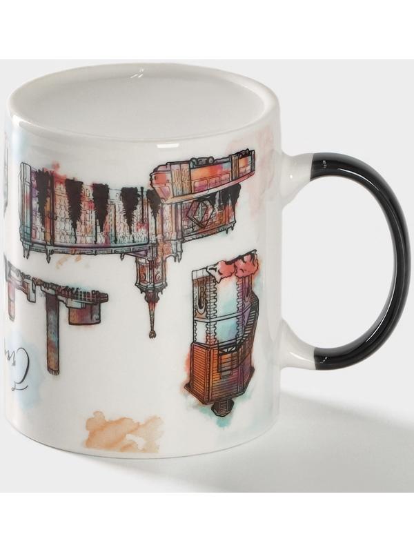 Кружка фарфоровая Доляна «Екатеринбург», 340 мл