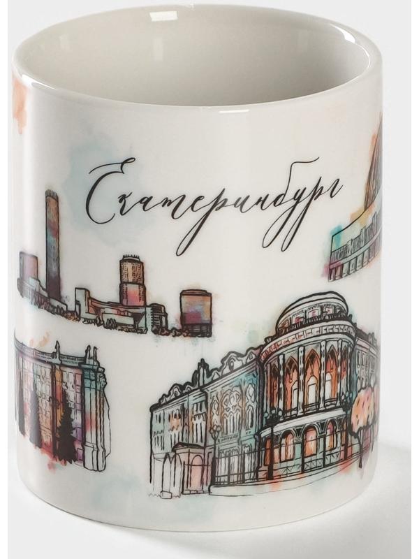 Кружка фарфоровая Доляна «Екатеринбург», 340 мл