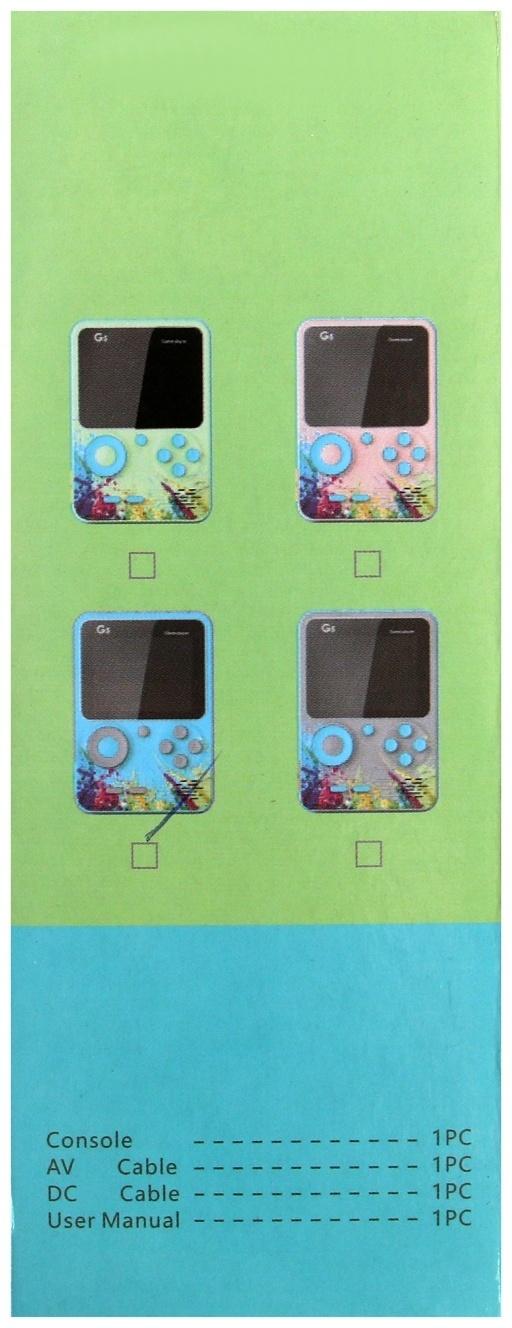 Игровая приставка G5, с геймпадом, AV кабель, 8 бит, 800 игр, синяя