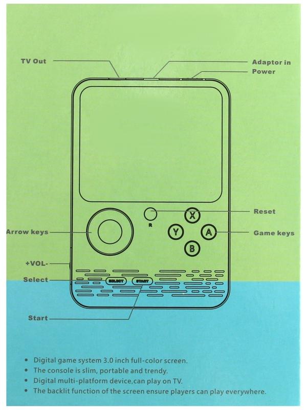 Игровая приставка G5, с геймпадом, AV кабель, 8 бит, 800 игр, синяя