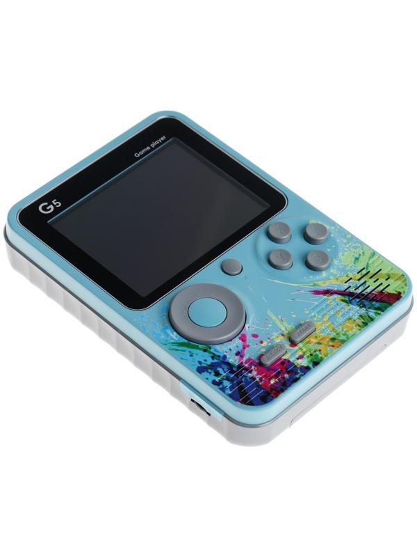 Игровая приставка G5, с геймпадом, AV кабель, 8 бит, 800 игр, синяя