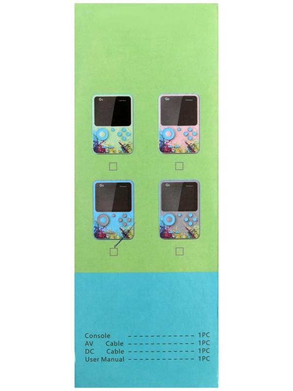 Игровая приставка G5, с геймпадом, AV кабель, 8 бит, 800 игр, синяя